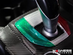 Alfa Romeo Stelvio Shift Gate Trim Panel - Carbon Fiber - Pre '20 - Italian Theme  - Feroce Carbon